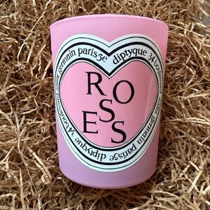 Limited Edition Diptyque Roses Candle with Pink and Black Design